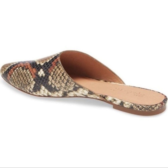 Madewell Women’s Mules Shoes sz 6 Minimalist Snake Print Leather NEW - Picture 5 of 10